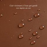 Ivy (cognac) - Gants tactiles en cuir de mouton et doublure en laine/cachemire