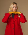 Alexis (jaune) - Gants de conduite classiques en cuir d’agneau pour femme avec fonction tactile