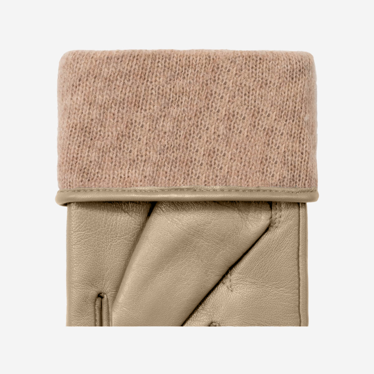 Ivy (beige) - Gants tactiles en cuir de mouton et doublure en laine/cachemire - Schwartz & von Halen FR - Gants en Cuir - 3
