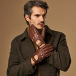 Austin (marron) – luxueux gants de conduite en cuir de cerf américain - Schwartz & von Halen FR - Gants en Cuir - 3
