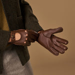 Austin (marron) – luxueux gants de conduite en cuir de cerf américain - Schwartz & von Halen FR - Gants en Cuir - 4