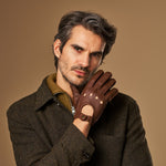 Austin (marron) – luxueux gants de conduite en cuir de cerf américain - Schwartz & von Halen FR - Gants en Cuir - 5