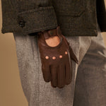 Austin (marron) – luxueux gants de conduite en cuir de cerf américain - Schwartz & von Halen FR - Gants en Cuir - 6