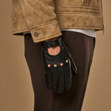Austin (noir) – luxueux gants de conduite en cuir de cerf américain - Schwartz & von Halen FR - Gants en Cuir - 8