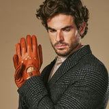 Austin (cognac) – luxueux gants de conduite en cuir de cerf américain