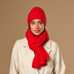 Mischa (rouge) – luxueux bonnet en laine mérinos douce (unisexe) - Schwartz & von Halen FR - 2