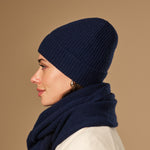 Mischa (bleu marine) – luxueux bonnet en laine mérinos douce (unisexe) - Schwartz & von Halen FR - 3
