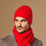 Mischa (rouge) – luxueux bonnet en laine mérinos douce (unisexe) - Schwartz & von Halen FR - 3