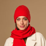 Mischa (rouge) – luxueux bonnet en laine mérinos douce (unisexe) - Schwartz & von Halen FR - 8