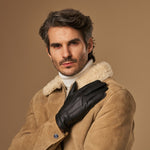 Charles – luxueux gants en cuir de cerf américain avec doublure chaude en cachemire - Schwartz & von Halen FR - Gants en Cuir - 11