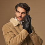 Charles – luxueux gants en cuir de cerf américain avec doublure chaude en cachemire - Schwartz & von Halen FR - Gants en Cuir - 13