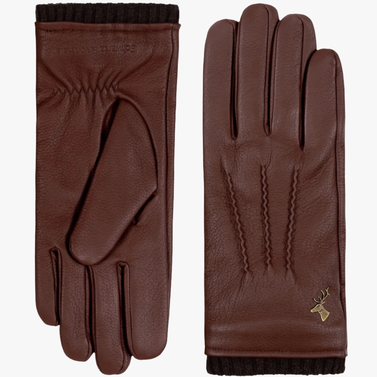 Columbus - Gants en cuir de cerf (American deerskin) et doublure en laine