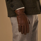 Columbus (marron) - Gants en cuir de cerf (American deerskin) et doublure en laine - Schwartz & von Halen FR - Gants en Cuir - 6