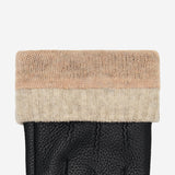 Columbus (noir) - Gants en cuir de cerf (American deerskin) et doublure en laine - Schwartz & von Halen FR - Gants en Cuir - 3