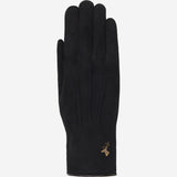 Elizabeth (noir) - Gants en daim et doublure chaude en fausse fourrure - Schwartz & von Halen FR - Gants en Cuir - 1