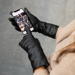 Emma - Gants en peau de mouton extra longs avec doublure en laine/cachemire & fonction écran tactile - Schwartz & von Halen FR - Gants en Cuir - 7