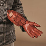 Gosling (cognac) - Gants tactiles de conduite classiques en cuir d'agneau