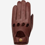 Gosling (marron) - Gants tactiles de conduite classiques en cuir d'agneau  - Schwartz & von Halen FR - Gants en Cuir - 1