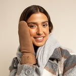 Hailey (camel) - moufles en daim de chèvre avec luxueuse doublure en shearling (fourrure de mouton) - Schwartz & von Halen FR - Gants en Cuir - 8
