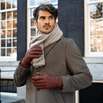 Harvey (cognac) - Gants en peau de chèvre avec luxueuse doublure en laine & fonction écran tactile - Schwartz & von Halen FR - Gants en Cuir - 11