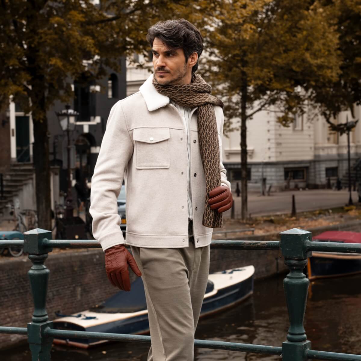 Harvey (cognac) - Gants en peau de chèvre avec luxueuse doublure en laine & fonction écran tactile - Schwartz & von Halen FR - Gants en Cuir - 14