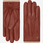 Harvey (cognac) - Gants en peau de chèvre avec luxueuse doublure en laine & fonction écran tactile - Schwartz & von Halen FR - Gants en Cuir - 2