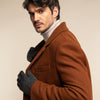Hudson (noir) - Gants en tricot de laine Shetland et doublure en polaire