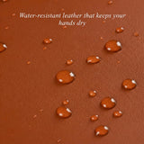 Ivy (cognac) - Gants tactiles en cuir de mouton et doublure en laine/cachemire