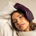 Ivy (violet) - Gants en peau de mouton avec doublure en laine/cachemire & fonction écran tactile - Schwartz & von Halen FR - Gants en Cuir - 8