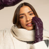 Ivy (violet) - Gants en peau de mouton avec doublure en laine/cachemire & fonction écran tactile