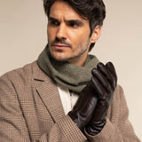 Jake (marron foncé) - Gants en peau de mouton avec doublure chaude en polaire et fonction écran tactile - Schwartz & von Halen FR - Gants en Cuir - 5