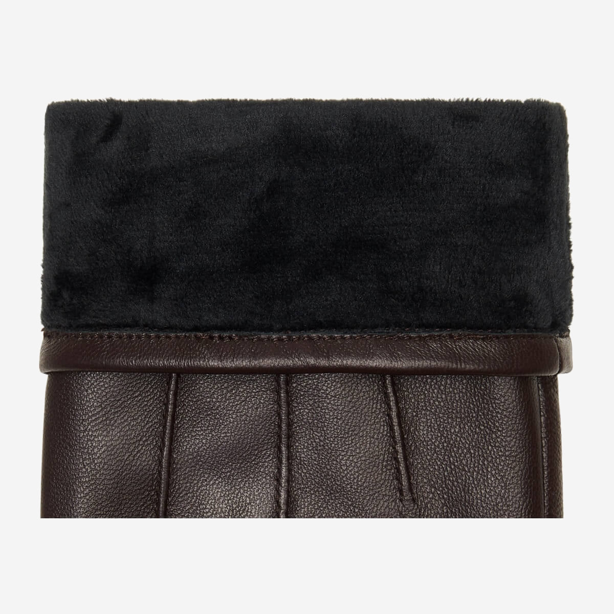 Jake (marron foncé) - Gants en peau de mouton avec doublure chaude en polaire et fonction écran tactile - Schwartz & von Halen FR - Gants en Cuir - 3