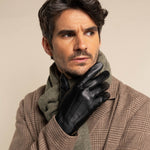 James (noir) – Gants classiques en cuir de mouton avec doublure luxueuse en cachemire et fonction tactile - Schwartz & von Halen FR - Gants en Cuir - 9