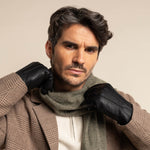 Jaxon (noir) - Gants en peau de chèvre avec luxueuse doublure en fausse fourrure & fonction écran tactile - Schwartz & von Halen FR - Gants en Cuir - 7