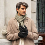 Jaxon (noir) - Gants en peau de chèvre avec luxueuse doublure en fausse fourrure & fonction écran tactile - Schwartz & von Halen FR - Gants en Cuir - 12