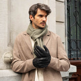 Jaxon (noir) - Gants en peau de chèvre avec luxueuse doublure en fausse fourrure & fonction écran tactile - Schwartz & von Halen FR - Gants en Cuir - 12