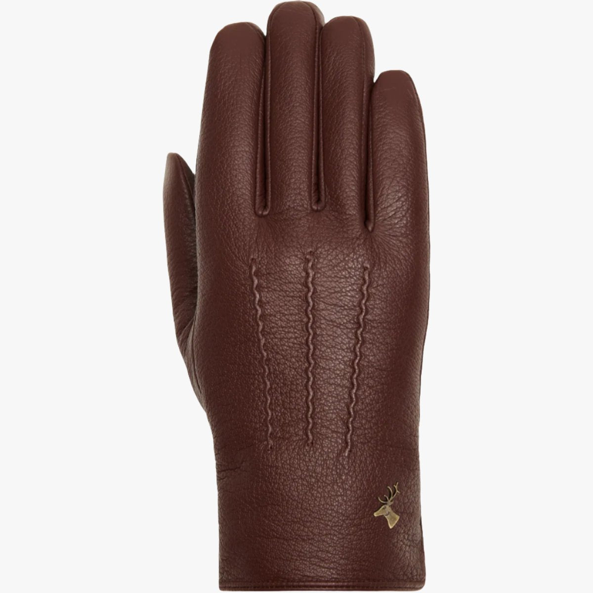 Jaxon (marron)  - Gants en peau de chèvre avec luxueuse doublure en fausse fourrure & fonction écran tactile