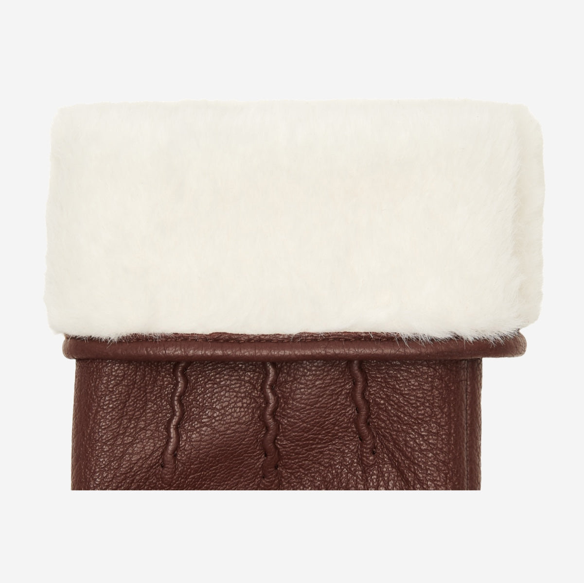 Julia (marron) - Gants en peau de chèvre avec luxueuse doublure en fausse fourrure & fonction écran tactile - Schwartz & von Halen FR - Gants en Cuir - 3