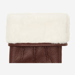 Julia (marron) - Gants en peau de chèvre avec luxueuse doublure en fausse fourrure & fonction écran tactile - Schwartz & von Halen FR - Gants en Cuir - 3