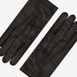 Kathleen (noir) - Gants exclusifs pour femmes en cuir de pécari doublés de cachemire