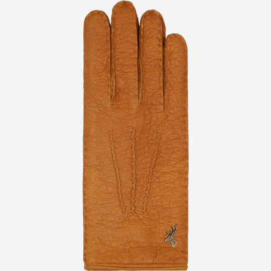 Kathleen (cognac) - Gants exclusifs pour femmes en cuir de pécari doublés de cachemire