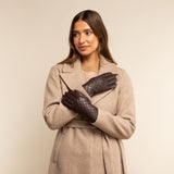 Kira (marron) - Gants en peau de mouton avec doublure en laine/cachemire & fonction écran tactile - Schwartz & von Halen FR - Gants en Cuir - 7