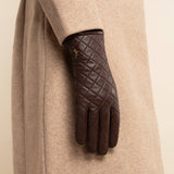 Kira (marron) - Gants en peau de mouton avec doublure en laine/cachemire & fonction écran tactile - Schwartz & von Halen FR - Gants en Cuir - 8