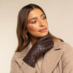 Kira (marron) - Gants en peau de mouton avec doublure en laine/cachemire & fonction écran tactile - Schwartz & von Halen FR - Gants en Cuir - 13
