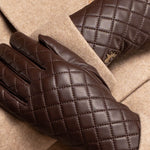 Kira (marron) - Gants en peau de mouton avec doublure en laine/cachemire & fonction écran tactile - Schwartz & von Halen FR - Gants en Cuir - 14