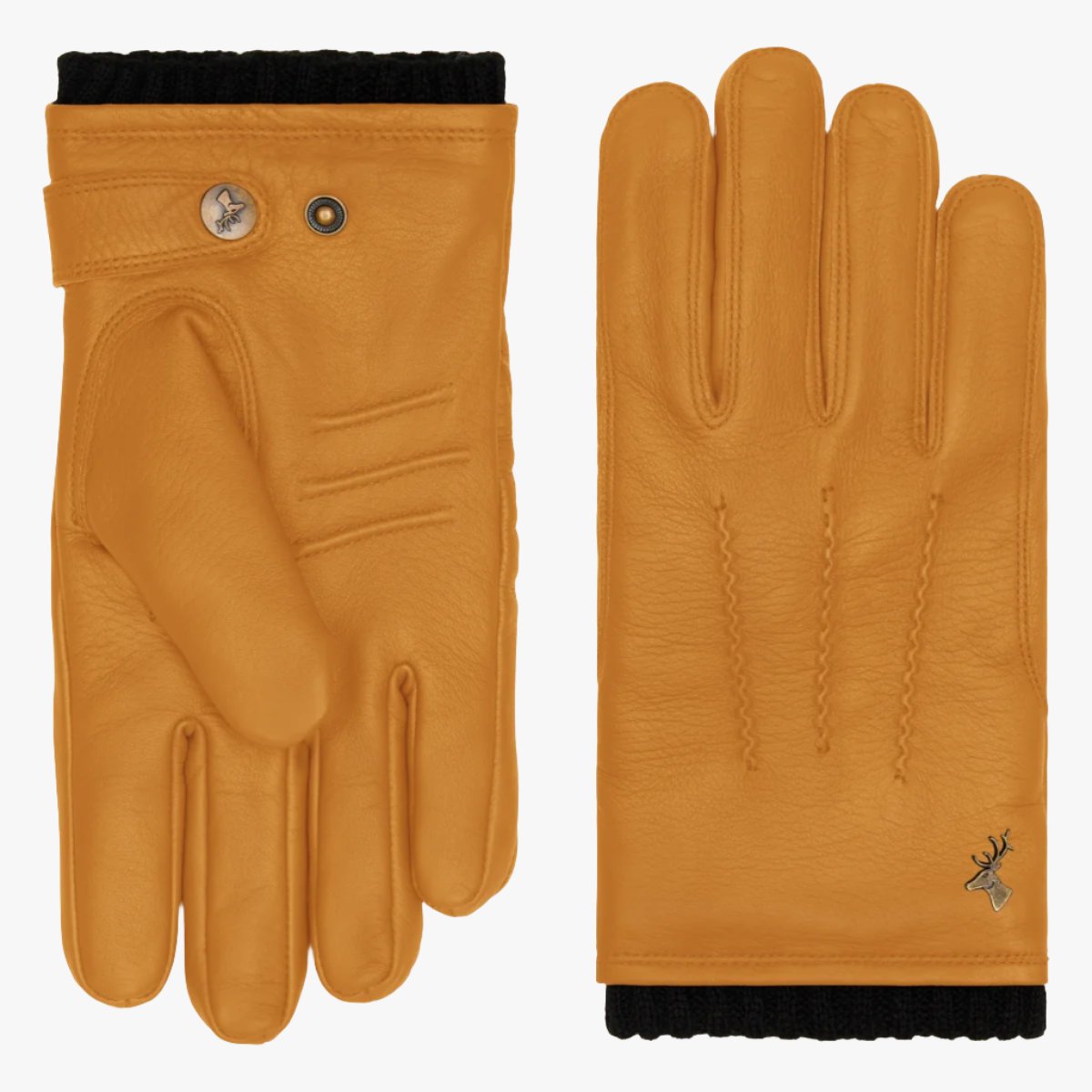 Gants en Cuir épais Jaune - Doublure Chaude Ultrafleece – Schwartz & von  Halen®