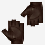 Liam (marron) – Gants de conduite classiques sans doigts en agneau pour homme