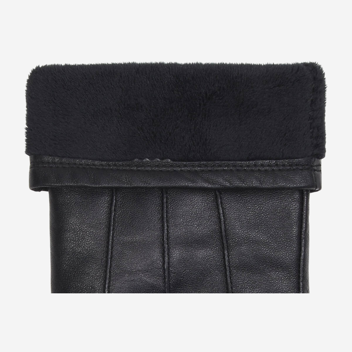 Lily (noir) - Gants en peau de mouton avec doublure chaude en polaire & fonction écran tactile - Schwartz & von Halen FR - Gants en Cuir - 3