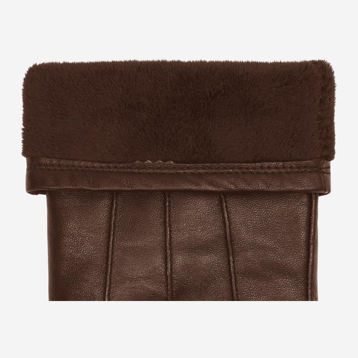 Lily (marron foncé) - Gants en peau de mouton avec doublure chaude en polaire & fonction écran tactile - Schwartz & von Halen FR - Gants en Cuir - 3
