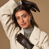 Lily (marron foncé) - Gants en peau de mouton avec doublure chaude en polaire & fonction écran tactile - Schwartz & von Halen FR - Gants en Cuir - 8